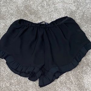 Brandy Melville Black Ruffle Short